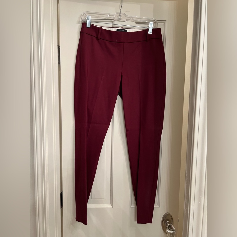 J crew ankle length maroon pants